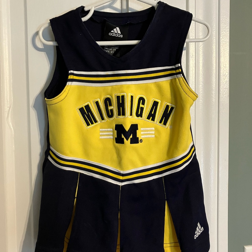 Adidas Kids Michigan Cheer Dress - Navy and Yellow